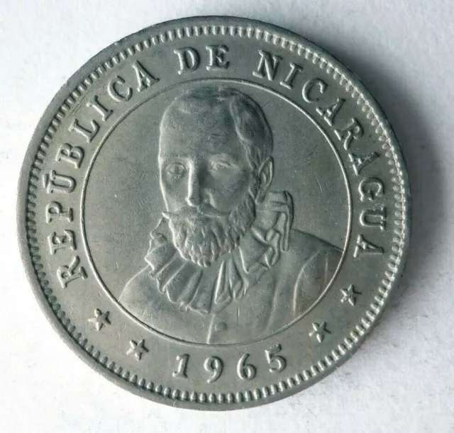 1965 NICARAGUA 25 CENTAVOS - Excellent Vintage Coin - FREE SHIP - Bin #145