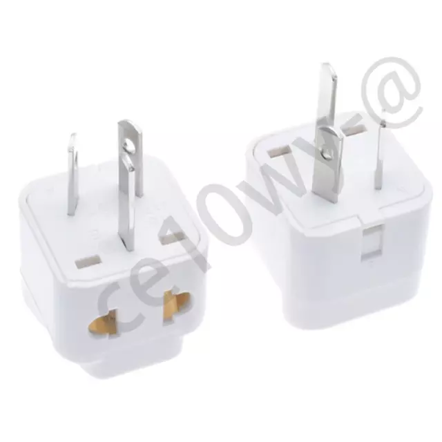 Black/White Travel Adapter Australia/New Zealand Plug USA/Universa Power Plugs 2