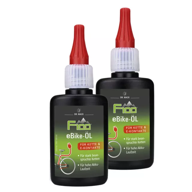 2x Dr. Wack F100 eBike Öl Fahrrad Kettenöl 50ml 2831