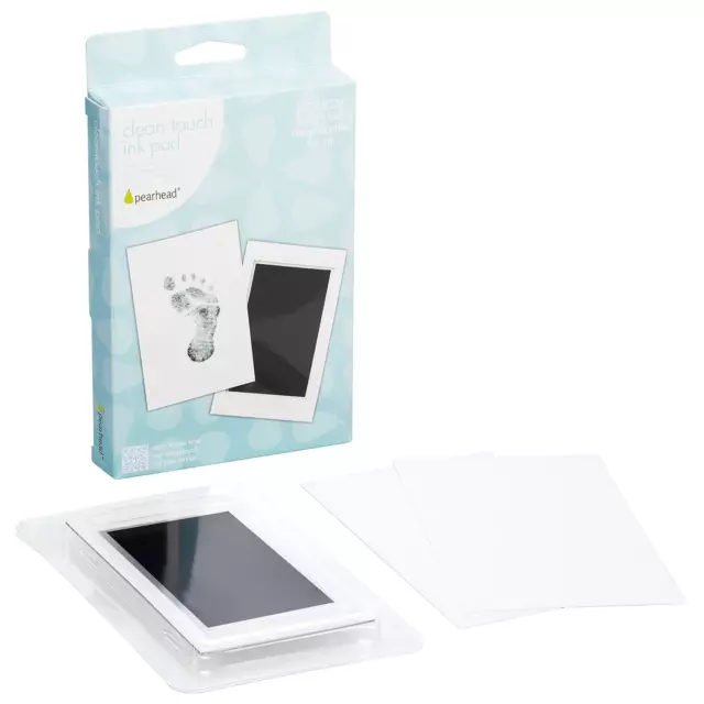 Pearhead Newborn Baby Handprint Or Footprint Clean-Touch Ink Pad Kit, No Mess 2