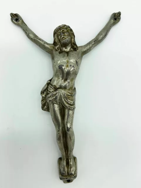 Jesus versilbert Sammler Figur Korpus ohne Kreuz religiöse Wand Deko Christus