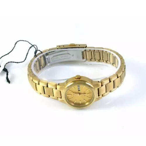 Seiko Women's SYME46 Seiko 5 Automatic Gold-Tone Stainless-Steel Bracelet Watch 3