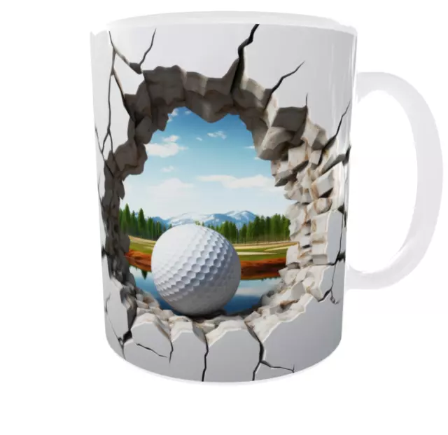 Golf Coffee Mug Golfer Gift Gifts Birthday Present Fathers Day Gift 3d effect