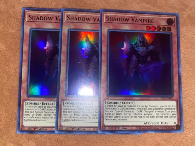 3x Yugioh Shadow Vampire 🔥 GFP2-EN071 Ultra Rare 1st Ed PLAYSET