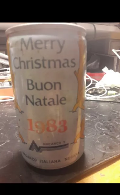 LATTINA MERRY CHRISTMAS nacanco spa BUON NATALE rarità chiusa 1983