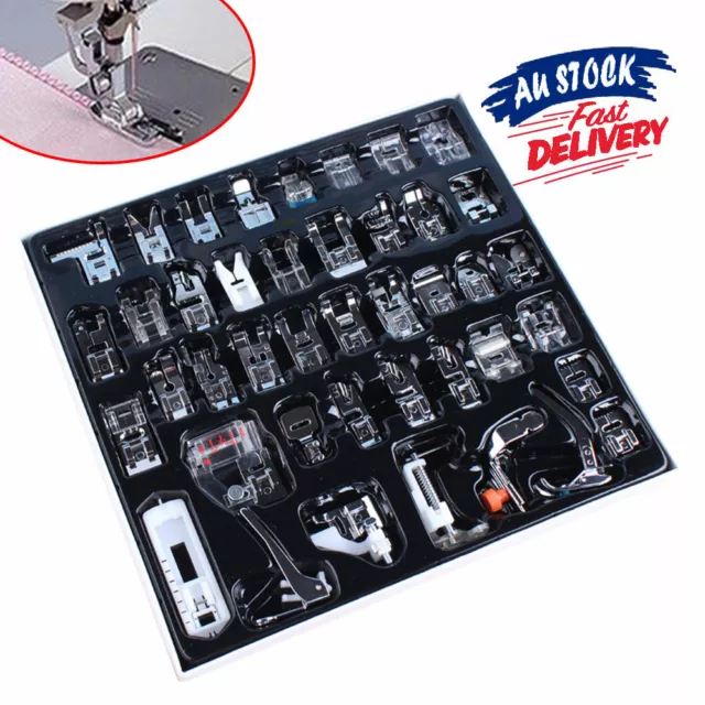 42x Metal Brother Foot Presser Singer Sewing Machine Feet Set Parts