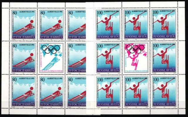 Jugoslawien 2523-2524 postfrisch als Kleinbögen, Olympische Spiele #NE617