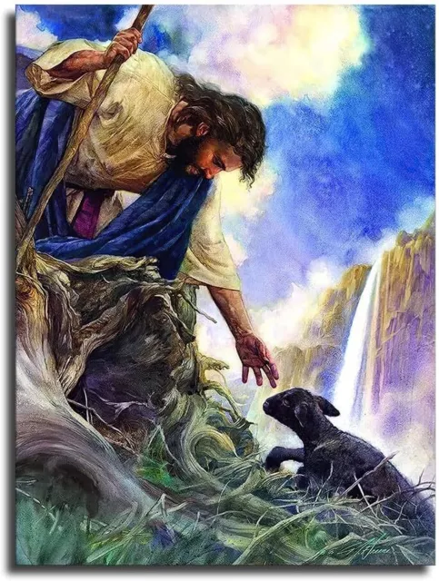The Good Shepherd Jesus Christ Poster Picture Canvas Wall Art Print Jesus
