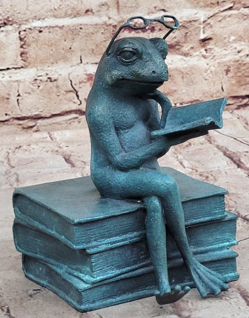 Carillon éoliens avec des grenouilles - statue en bronze (WC0199BR-V