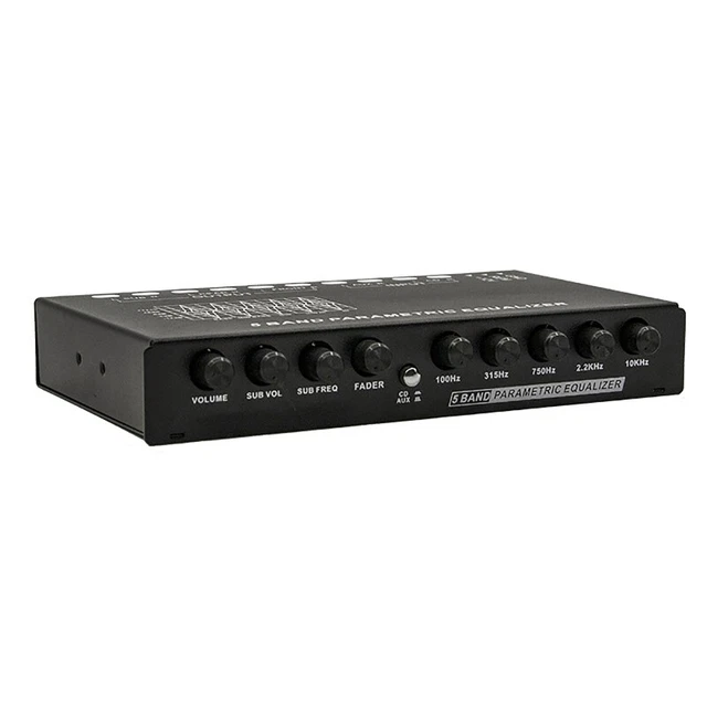 Equalizzatore parametrico per auto audio 5 bande amplificatore regolabile EQ equalizzatore grafico