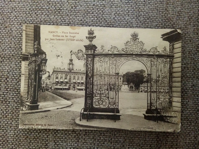 Cpa Nancy Place Stanislas Grilles En Fer Forgé Par Jean Lamour