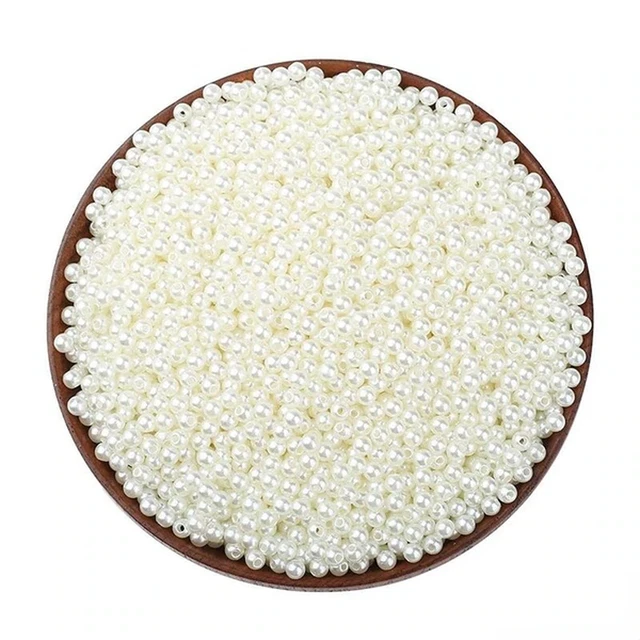300Pcs ABS Imitation Pearl Beads Loose Acrylic Beads to Needlework Handmade for