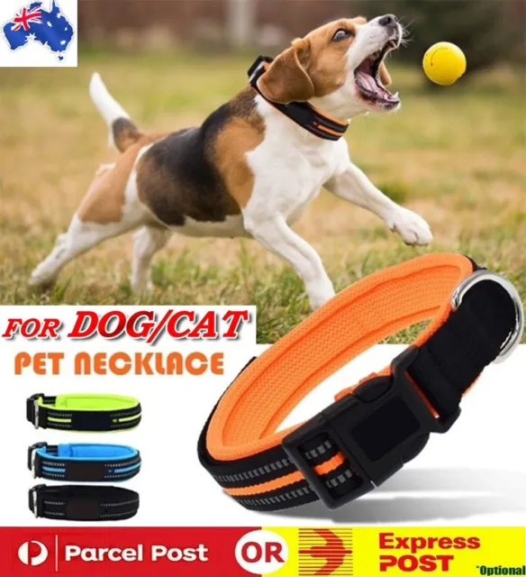 Adjustable Classic Reflective Dog Collar Pet Neck Strap Puppy Walking Training