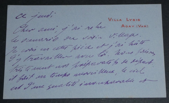 Jules Massenet, Compositeur - Lettre autographe signée de 3 - Catawiki