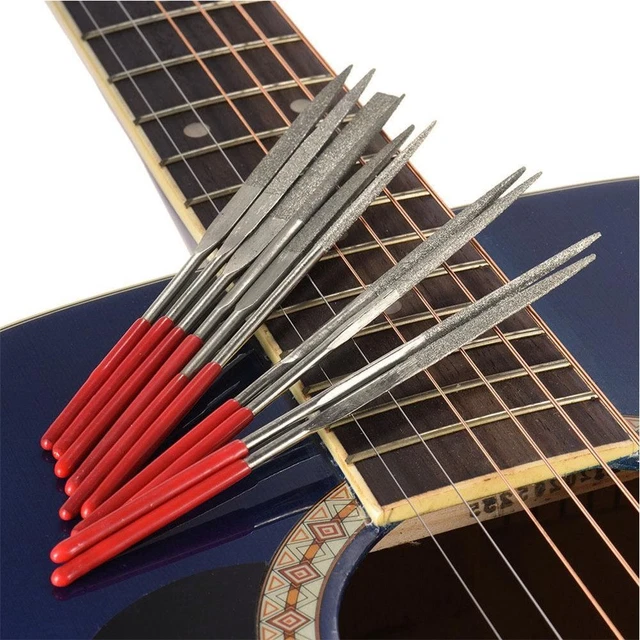 couronnement de frette Luthier Outil De Réparation Fichiers d'écrou de guitare