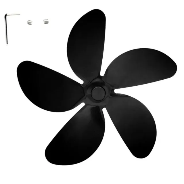 Brand New Home Fireplace Fan Blade Wood Stove Fan Parts Replacement Black