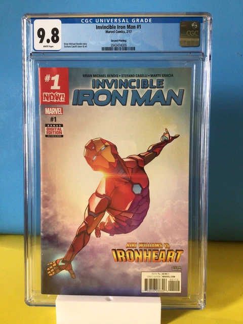 Invincible Iron Man #1 2nd Print CGC 9.8 Ironheart Rare RiRi Marvel 2017