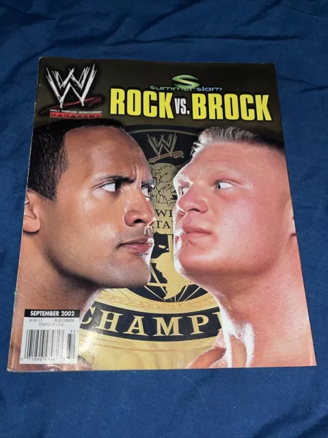 WWE Magazine SUMMER SLAM/ROCKvsBROCK/KEVIN NASH/STACY KIEBLER September 2002 GC
