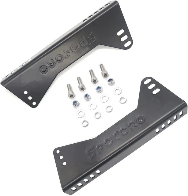 SIDE MOUNT SEAT Brackets for Bucket Race Seats Only, Smooth Black (1