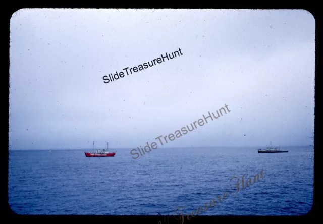 San Francisco Boat Ship 1950s 35mm Slide Red Border Kodachrome