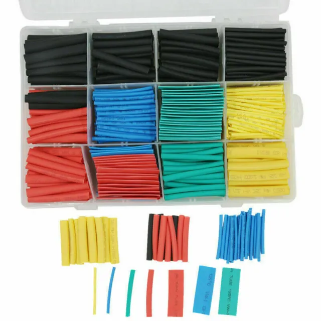 560PCS 2:1 Thermorétractables Butt Wire Tube Sleeve Assortment 12 Sizes Box A