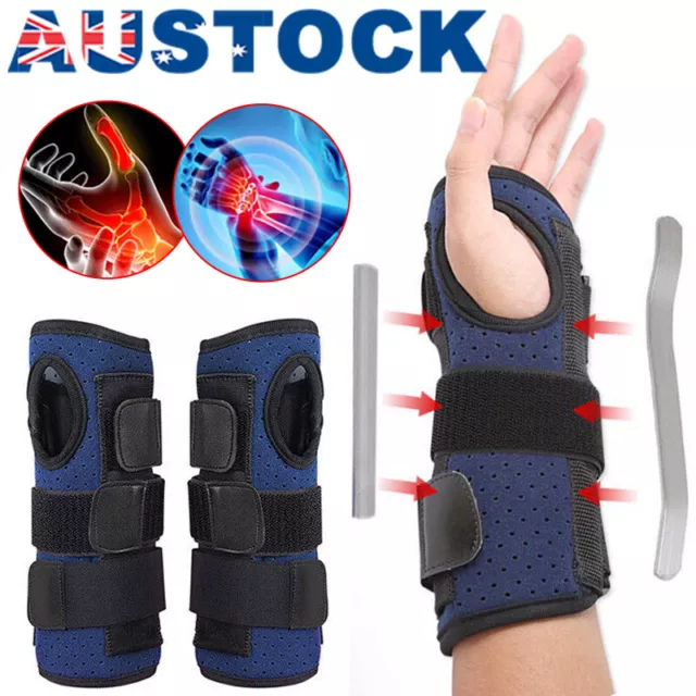 Carpal Tunnel Sprain Wrist Brace Night Sleep Wrist Support Splint for Men Women