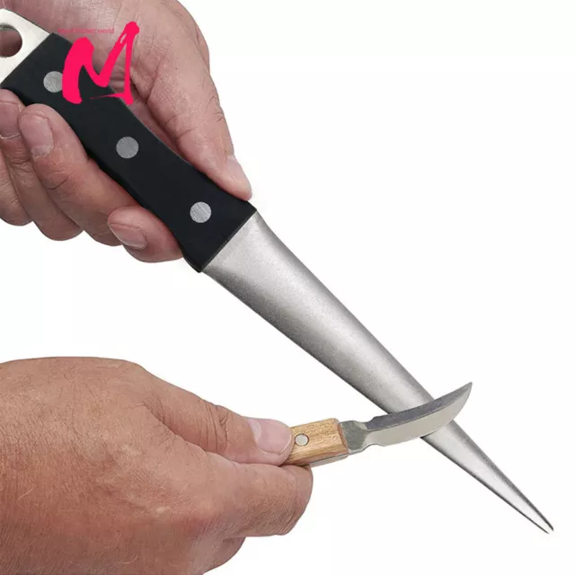 Diamond Knife Sharpener Steel Honing Rod Flat Type Chef Kitchen Sharpening Tool