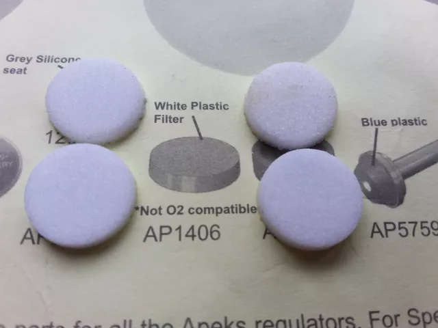 4x APEKS original White Plastic INT Filter AP1406 RG912040 Sinterfilter Yoke