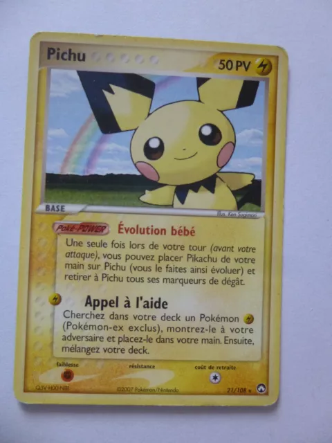 Carte Pokemon Pichu 21/108 - EX Gardiens du pouvoir