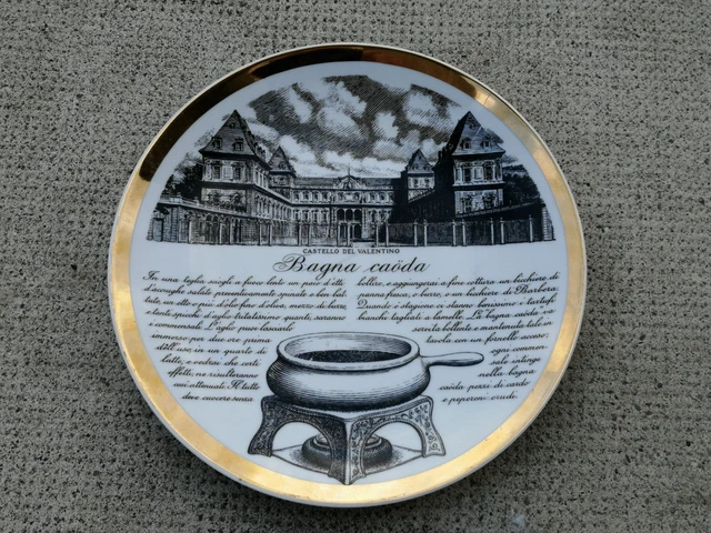FORNASETTI Special Edition Fiat Torino Design Porcelain Plate Porcelain Plate FORNASETTI Special Edition Fiat Torino Design Porcelain Plate Porcelain Plate
