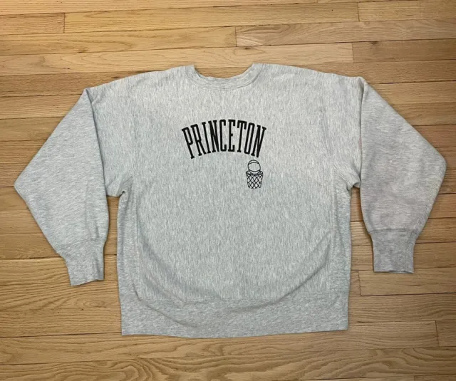 Vintage 70s 80s 90s Champion Reverse Weave Sweatshirt Princeton Basketball USA L