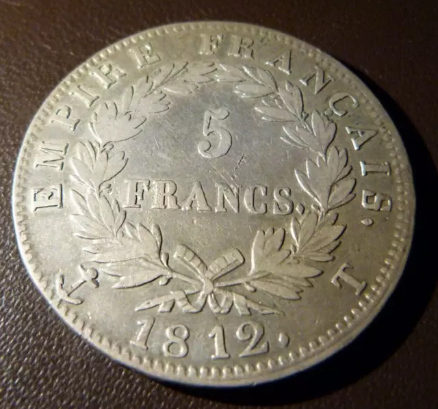 Napoléon Ier - 5 francs - 1812. T  Nantes