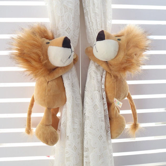 2pcs Cartoon Animal Curtain Tie Back Buckle Holdback Clips Hooks Rope Home Decor