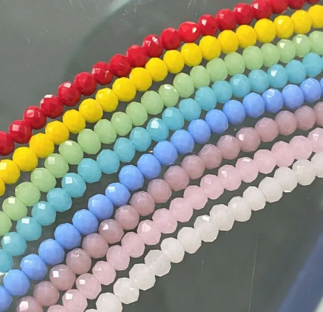 4mm Facettierte Kristall Glasperlen Jade Regenbogen |DIY Schmuck Basteln