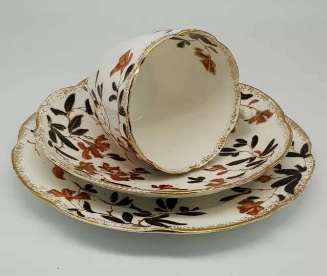 Victorian SF & Co (Early Crown Devon)  "Bath" Pattern Trio Cica 1892. 3