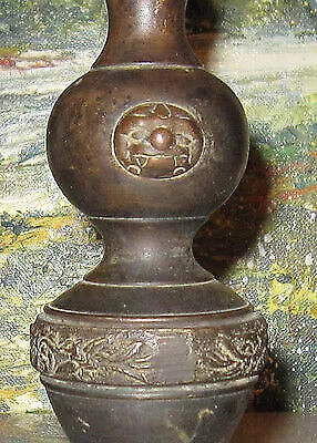 Antique China ASIA Chinese Bronze candle holder candlestick fetish Tribal Ritual 2