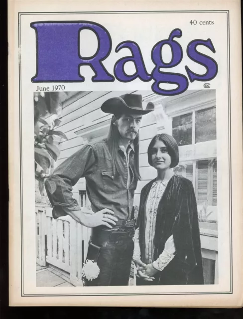 RAGS V 1/N1  June 1970 Counterculture Hippie Fashion Magazine BETSEY JOHNSON VF