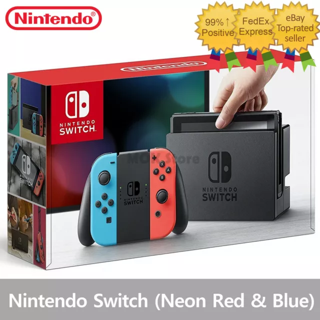 Nintendo Switch - 32GB Gray Console (with Neon Red/Neon Blue Joy-Con) Wireless