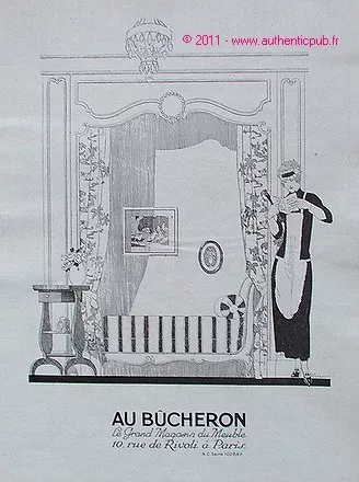 Publicite Au Bucheron Lit Rene Vincent Art Deco De 1924