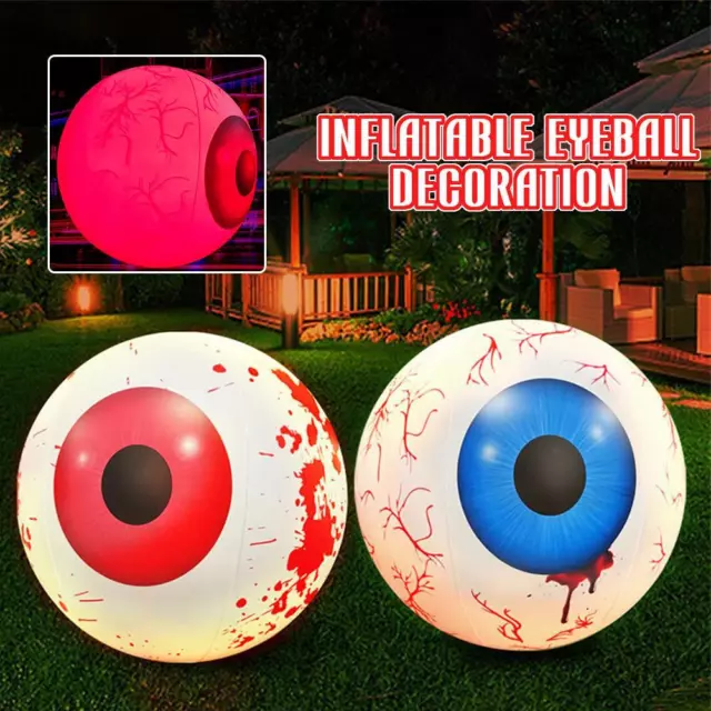 Inflatable Ball0on Durable Hangable Luminous Eyeball Balloon щ Reusable `^❀