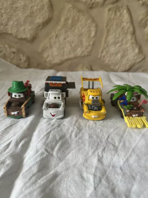 Lot 4 Voitures Cars 2 Disney Pixar Martin Déguisement Métal