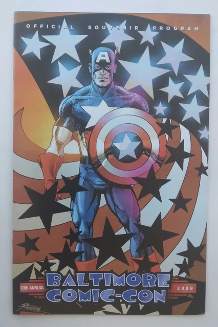 2009 BALTIMORE Comic-Con Guide#10 George Perez Captain Ameria cover - many bios