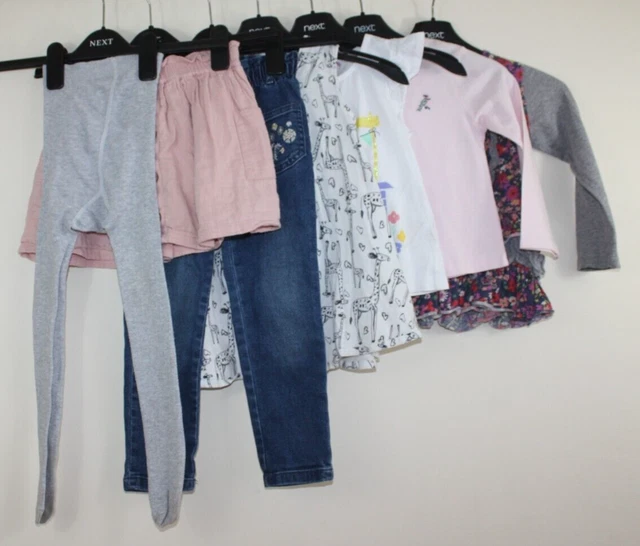 Girls Age 3-4 Years Bundle, T-shirts, Skirt, Denim Jeans, M&S TU, 7 Items