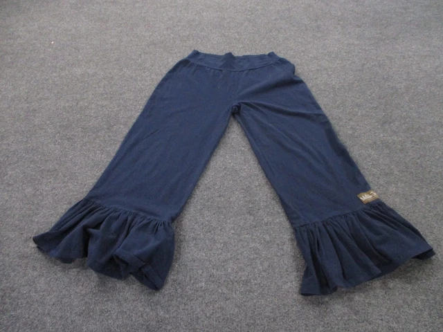 Matilda Jane Pants Adult M Blue Ruffle Big Stretch Active Casual Womens