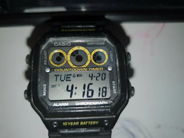 Casio illuminator cheap wr 100m
