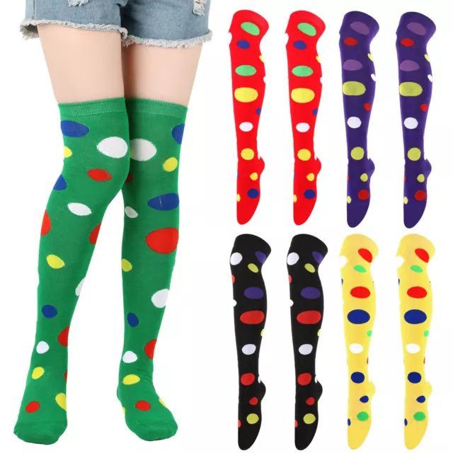 Calcetines Largos Altos Muslos Navidad Medias Estampado Elás <