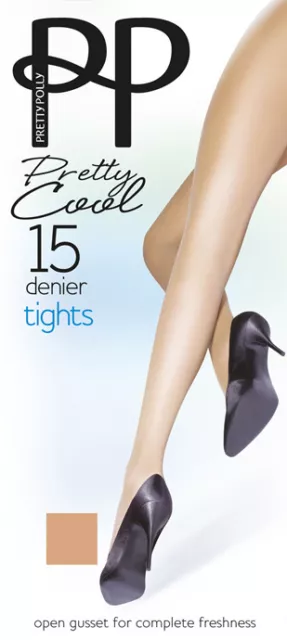 Pretty Polly Pretty Cool Open Gusset Tights 15 Denier Pantyhose - No Crotch