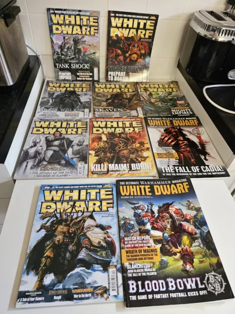 10x White Dwarf Warhammer Magazines Vintage Games Workshop Bundle