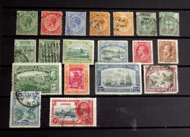 KGV - Jamaica - collection of stamps - VGC