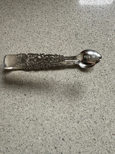 Antique Hallmarked Silver Sugar Tongs